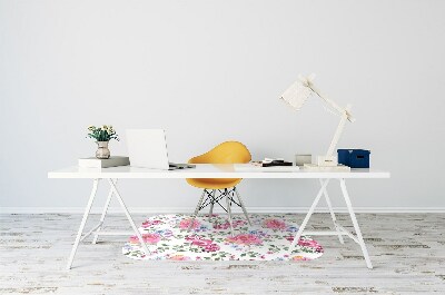 Tapete para escritório flores cor de rosa
