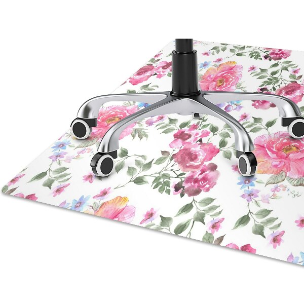 Tapete para escritório flores cor de rosa