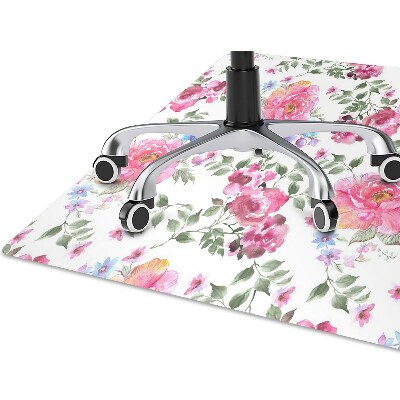 Tapete para escritório flores cor de rosa