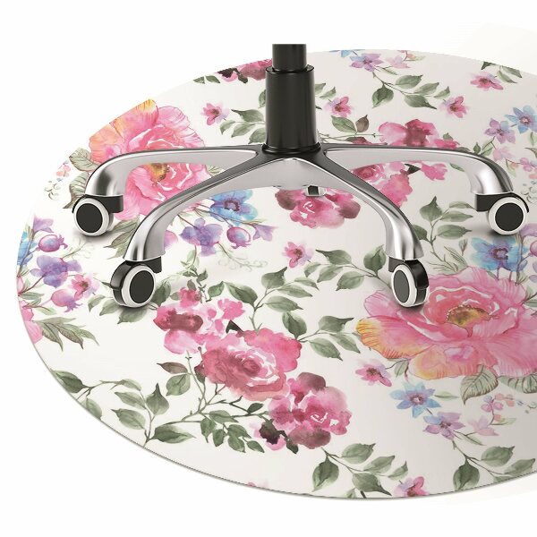 Tapete para escritório flores cor de rosa