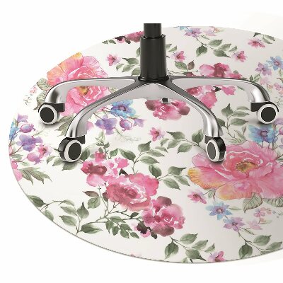 Tapete para escritório flores cor de rosa