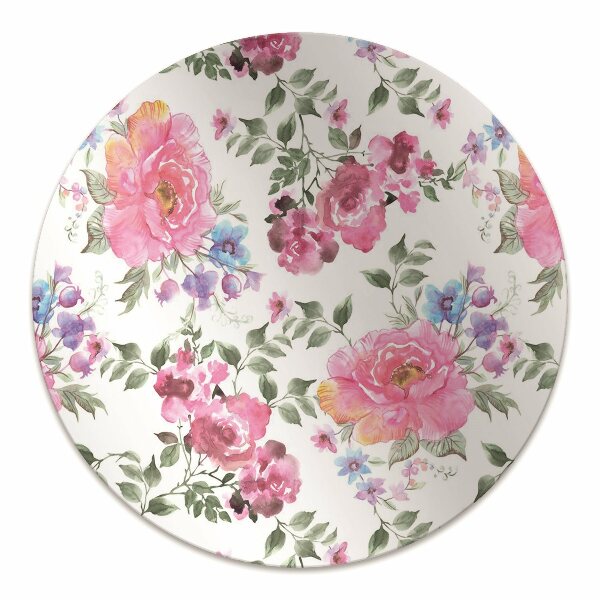 Tapete para escritório flores cor de rosa