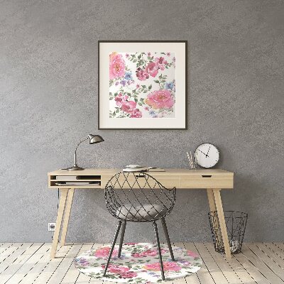 Tapete para escritório flores cor de rosa