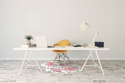 Tapete para escritório flores cor de rosa