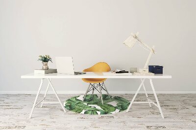 Tapete para cadeira de escritório Folhas grandes verdes