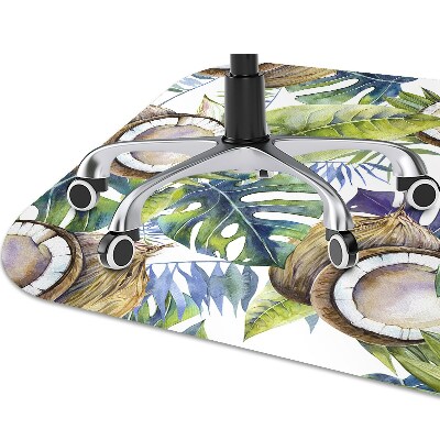 Tapete para cadeira de escritório Cocos e folhas