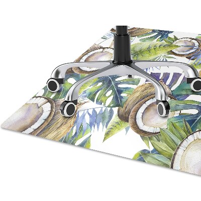 Tapete para cadeira de escritório Cocos e folhas
