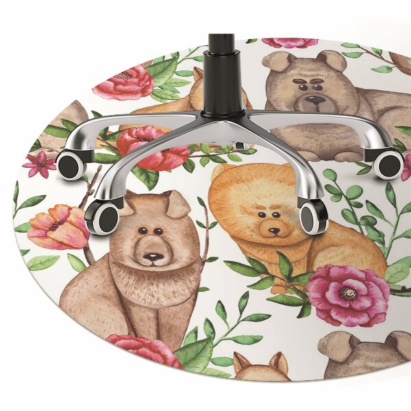 Tapete para cadeira de escritório Cães Chow Chow