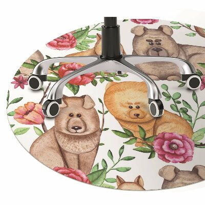 Tapete para cadeira de escritório Cães Chow Chow