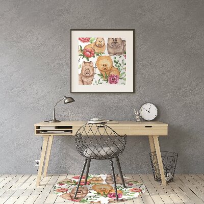 Tapete para cadeira de escritório Cães Chow Chow