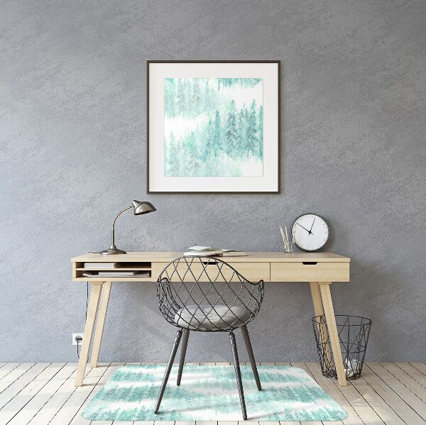 Tapete para cadeira de escritório Floresta Pintada