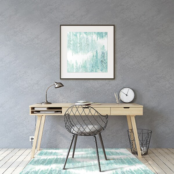Tapete para cadeira de escritório Floresta Pintada