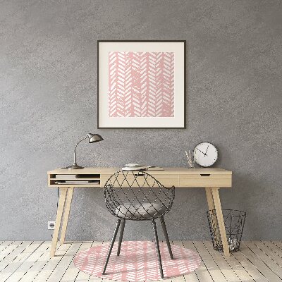 Tapete para cadeira de escritório Espinha de peixe rosa