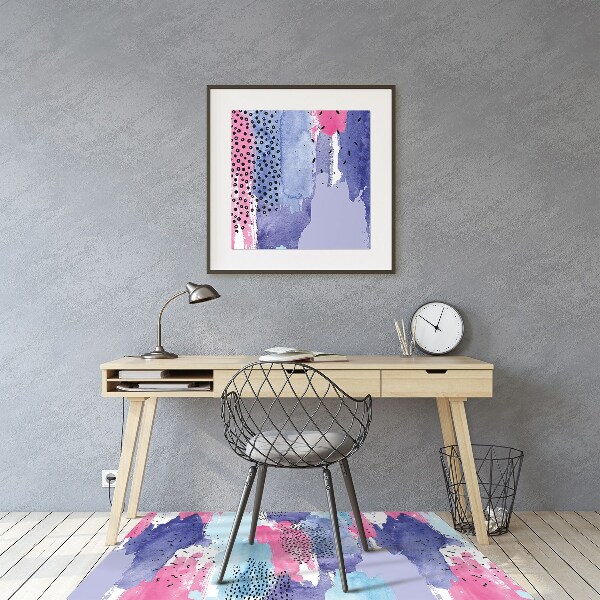 Tapete para cadeira de escritório Abstração em aquarela