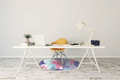 Tapete para cadeira de escritório Abstração em aquarela