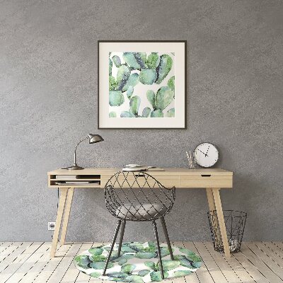 Tapete para cadeira de escritório Cactos verdes