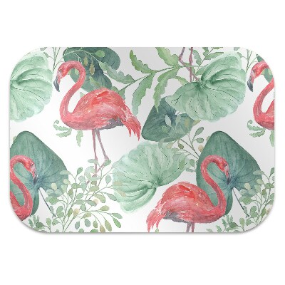 Tapete para cadeira de escritório Flamingos exóticos