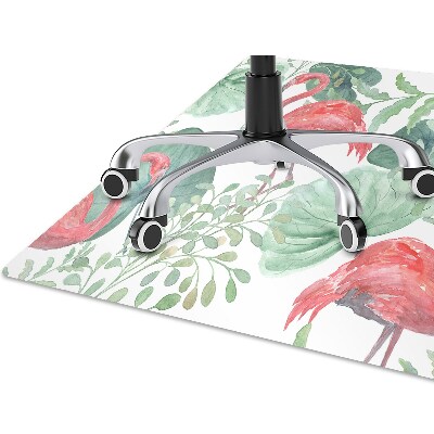 Tapete para cadeira de escritório Flamingos exóticos