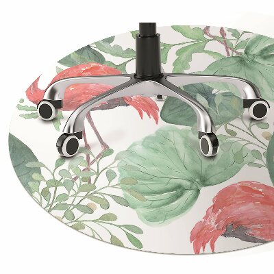 Tapete para cadeira de escritório Flamingos exóticos