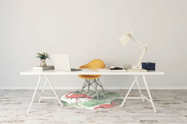 Tapete para cadeira de escritório Flamingos exóticos