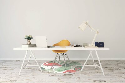 Tapete para cadeira de escritório Flamingos exóticos