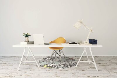 Tapete para escritório Rosas e pássaros