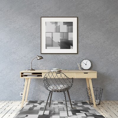 Tapete para cadeira de escritório Azulejos cinzas