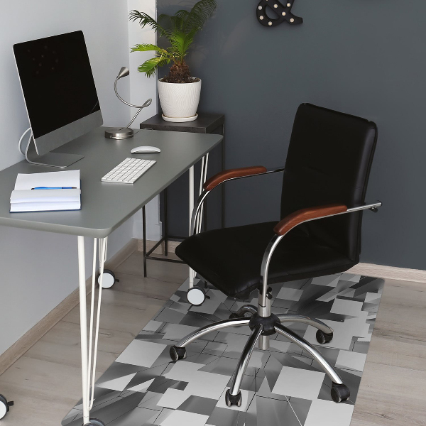 Tapete para cadeira de escritório Azulejos cinzas