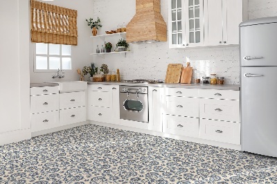 Pavimento vinílico Padrão floral clássico