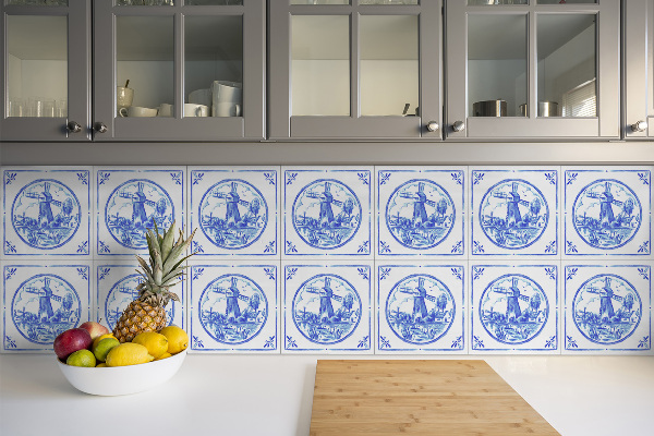 Pavimento vinílico Moinho de vento estilo azulejos
