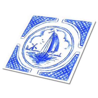 Vinil chão Barco de azulejos