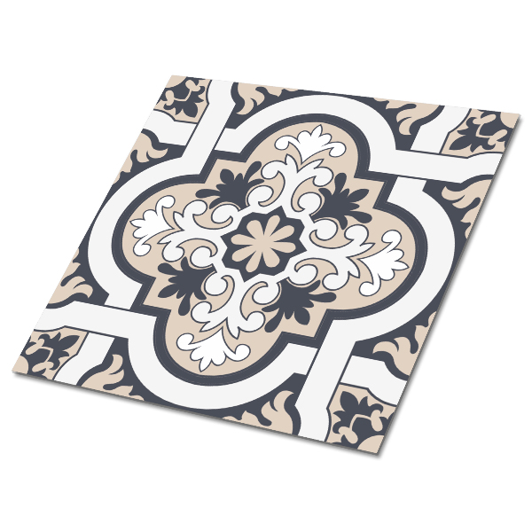 Piso vinilico ornamento frondoso
