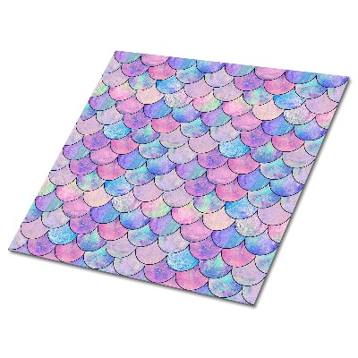 Piso vinilico Escamas de peixe coloridas