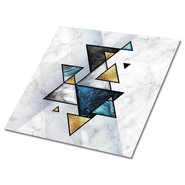 Piso vinilico Triângulos de mármore abstratos