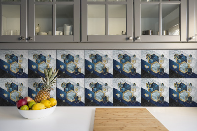 Piso vinilico Abstração de hexágonos