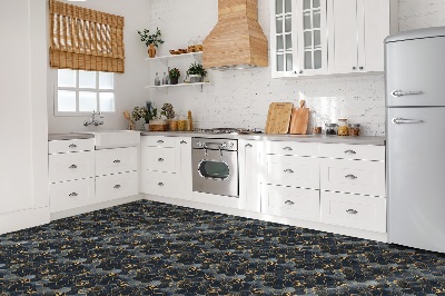 Vinil chão Folhas e hexágonos