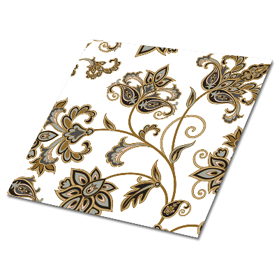 Pavimento vinílico ornamento floral