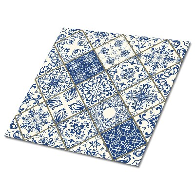 Piso vinilico Padrão azul português