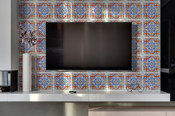 Revestimento parede cozinha moderna Gráficos estilo azulejos