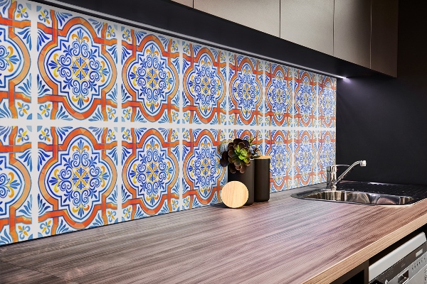 Revestimento parede cozinha moderna Gráficos estilo azulejos