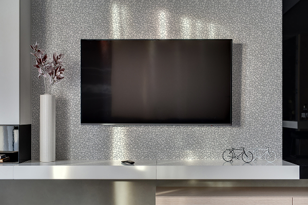 Revestimento de parede em pvc Mosaico cinza