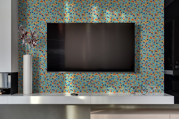 Revestimento de parede mosaico colorido