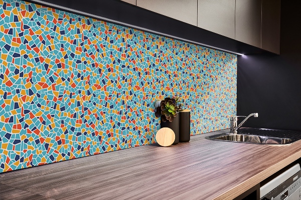 Revestimento de parede mosaico colorido