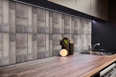 Revestimento de parede em pvc Textura de chapa metálica
