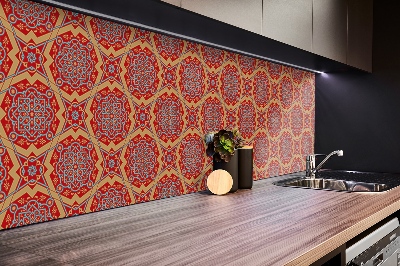 Revestimento de parede em pvc Painel de piso com padrão floral árabe