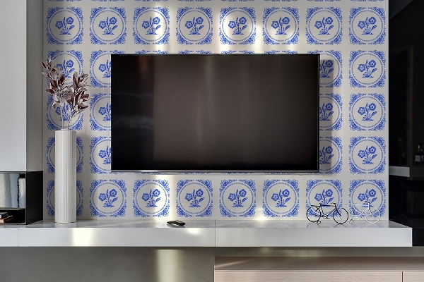 Revestimento parede cozinha moderna Flor de Azulejo