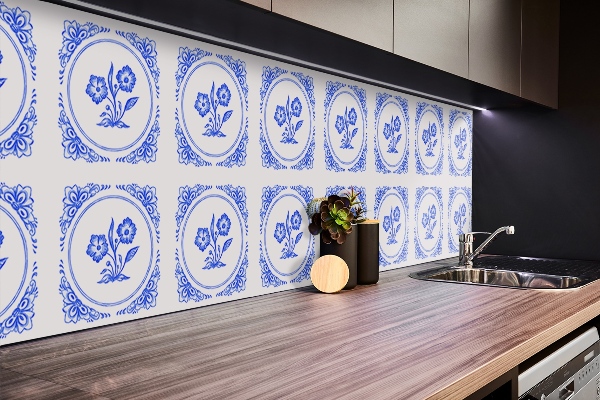 Revestimento parede cozinha moderna Flor de Azulejo