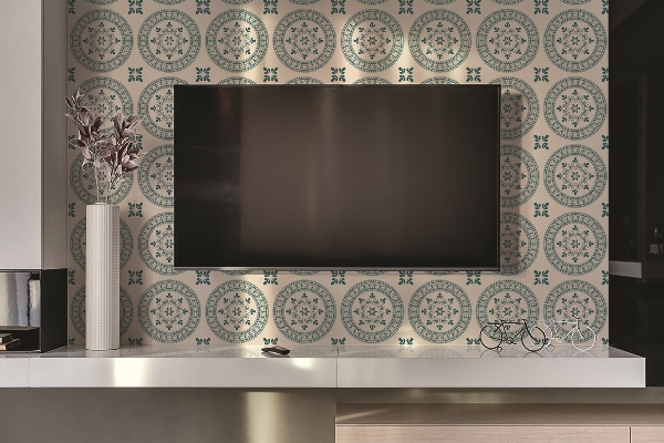 Revestimento de parede em pvc motivo oriental