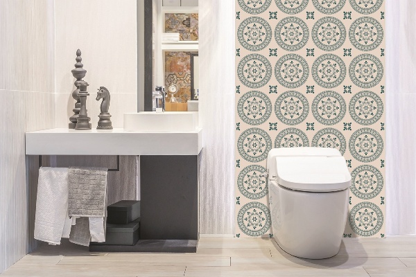 Revestimento de parede em pvc motivo oriental
