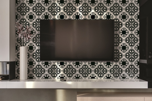 Revestimento de parede ornamento floral